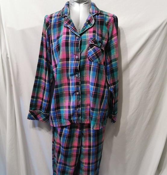 Victoria's Secret Other - Victoria's Secret Sparkle Plaid 2pc Pj Set Size M